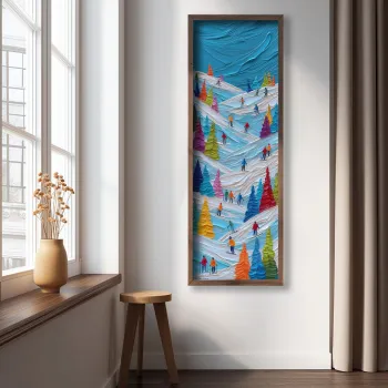 Tablou decorativ, LAC128-120, MDF, Lemn masiv, Multicolor imagine