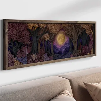 Tablou decorativ, LAC130-150, MDF, Lemn masiv, Multicolor imagine