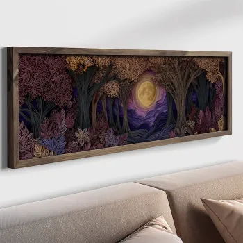 Tablou decorativ, LAC130-150, MDF, Lemn masiv, Multicolor imagine