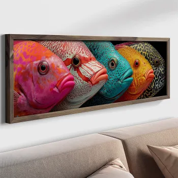 Tablou decorativ, LAC141-120, MDF, Lemn masiv, Multicolor imagine