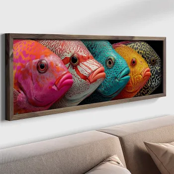 Tablou decorativ, LAC141-150, MDF, Lemn masiv, Multicolor imagine