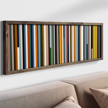 Tablou decorativ, LAC144-150, MDF, Lemn masiv, Multicolor imagine