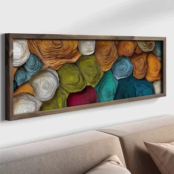 Tablou decorativ, LAC150-150, MDF, Lemn masiv, Multicolor imagine
