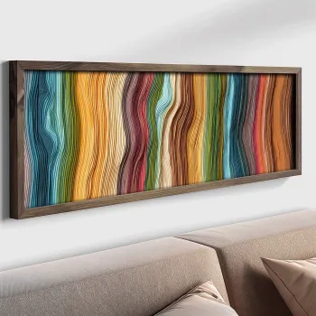 Tablou decorativ, LAC151-120, MDF, Lemn masiv, Multicolor imagine
