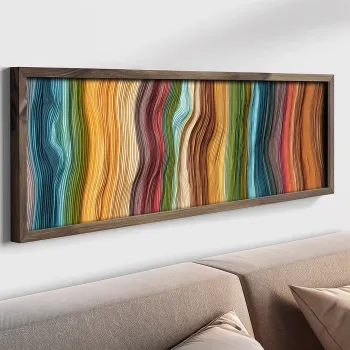 Tablou decorativ, LAC151-120, MDF, Lemn masiv, Multicolor imagine