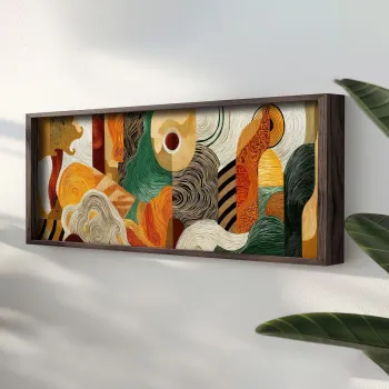 Tablou decorativ, LAC153-150, MDF, Lemn masiv, Multicolor imagine