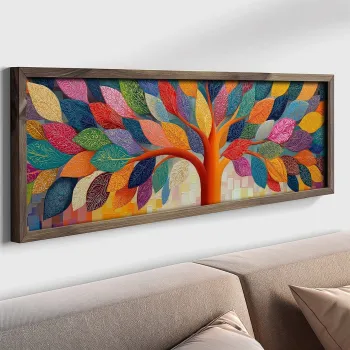 Tablou decorativ, LAC166-150, MDF, Lemn masiv, Multicolor imagine