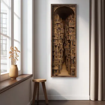 Tablou decorativ, LAC176-120, MDF, Lemn masiv, Multicolor imagine