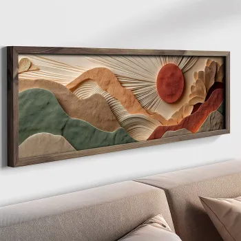 Tablou decorativ, LAC181-150, MDF, Lemn masiv, Multicolor imagine