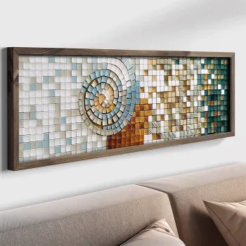 Tablou decorativ, LAC188-150, MDF, Lemn masiv, Multicolor imagine