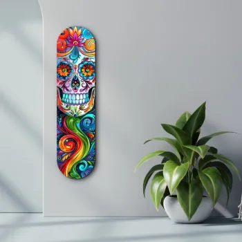 Tablou decorativ, Lady Skull, Dimensiune: 20 x 80 cm, Multicolor imagine