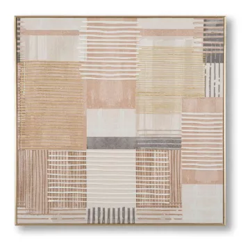 Tablou decorativ Lines With Frame -B, Mauro Ferretti, 60x60 cm, canvas/lemn de pin/plastic, multicolor imagine