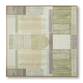 Tablou decorativ Lines With Frame -H, Mauro Ferretti, 60x60 cm, canvas/lemn de pin/plastic, multicolor imagine