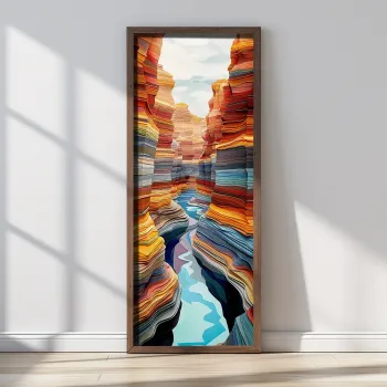 Tablou decorativ, LONG007-S/120-40, MDF, Imprimat UV, Multicolor imagine