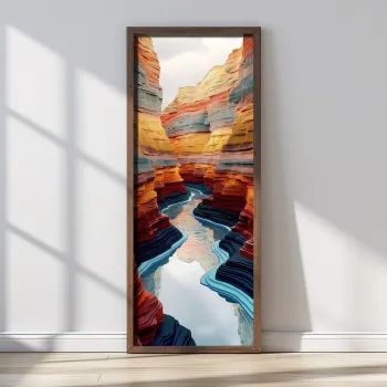 Tablou decorativ, LONG008-S/120-40, MDF, Imprimat UV, Multicolor imagine