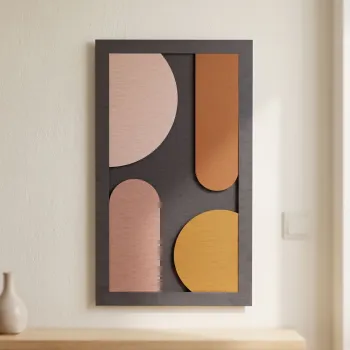 Tablou decorativ, Lunis, MDF, Dimensiuni: 40 x 68 cm, Multicolor imagine
