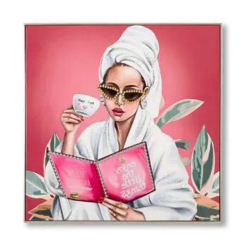 Tablou decorativ Luxury Spa -H, Mauro Ferretti, 82x82 cm, lemn de pin/canvas pictat si lacuit, multicolor imagine