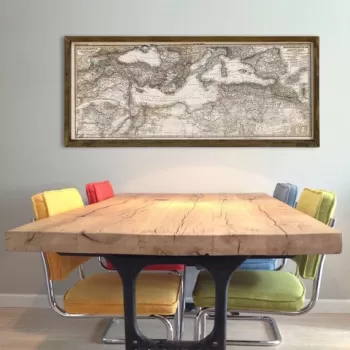 Tablou decorativ, Map100, Lemn, MDF, Multicolor imagine