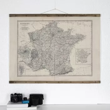 Tablou decorativ, Map118, Lemn, Piele ecologica, Multicolor imagine