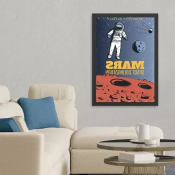 Tablou decorativ, Mars (55 x 75), MDF , Polistiren, Multicolor imagine