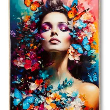 Tablou decorativ Marty -A, Mauro Ferretti, 62x92 cm, lemn de pin/canvas pictat si lacuit, multicolor imagine