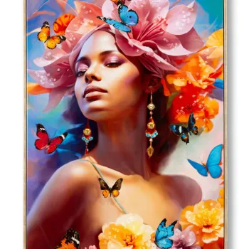 Tablou decorativ Marty -B, Mauro Ferretti, 62x92 cm, lemn de pin/canvas pictat si lacuit, multicolor imagine