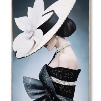 Tablou decorativ Marty Profile -H, Mauro Ferretti, 62x92 cm, lemn de pin/canvas pictat si lacuit, multicolor imagine