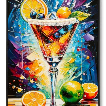 Tablou decorativ, Mauro Ferretti, Cocktail -A, 62x92 cm, lemn de pin/canvas, multicolor imagine