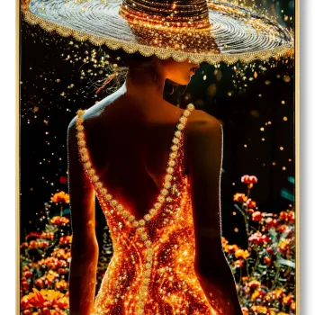 Tablou decorativ, Mauro Ferretti, Illumy -B, 62x92 cm, lemn de pin/canvas, multicolor imagine