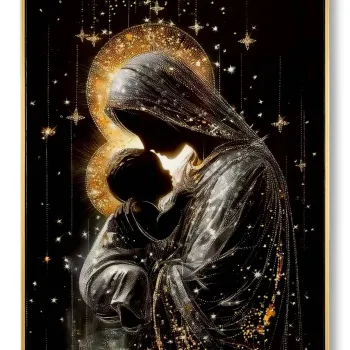 Tablou decorativ, Mauro Ferretti, Maternity -B, 60x90 cm, lemn de pin/canvas, multicolor imagine