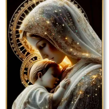 Tablou decorativ, Mauro Ferretti, Maternity -C, 60x90 cm, lemn de pin/canvas, multicolor imagine