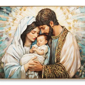 Tablou decorativ, Mauro Ferretti, Nativity, 122x82 cm, lemn de pin/canvas, multicolor imagine