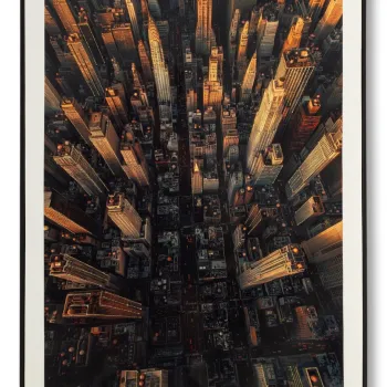 Tablou decorativ, Mauro Ferretti, New York -A, 72x102 cm, lemn de pin/canvas, multicolor imagine