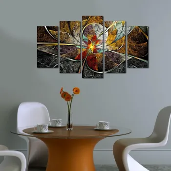Tablou decorativ MDF, 5ABSMDF-11, MDF, Dimensiune: 20 x 60 cm (1 bucata), Multicolor imagine