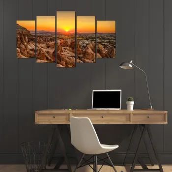 Tablou decorativ MDF, 5KPDMDF-1, MDF, Dimensiune: 20 x 60 cm (1 bucata), Multicolor imagine