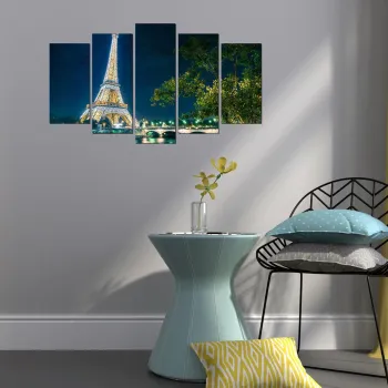 Tablou decorativ MDF, 5MX-86, MDF, Dimensiune: 20 x 60 cm (1 bucata), Multicolor imagine