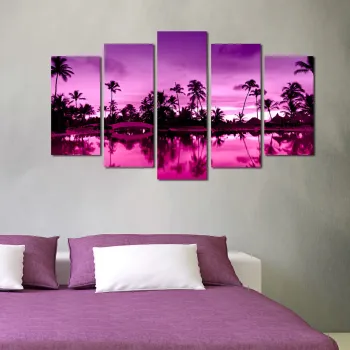 Tablou decorativ MDF, 5PMDF-15, MDF, Dimensiune: 20 x 60 cm (1 bucata), Multicolor imagine