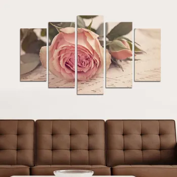 Tablou decorativ MDF, 5PMDF-22, MDF, Dimensiune: 20 x 60 cm (1 bucata), Multicolor imagine