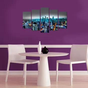 Tablou decorativ MDF, 5PMX-026, MDF, Dimensiune: 20 x 60 cm (1 bucata), Multicolor imagine