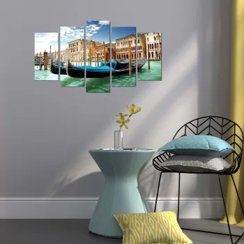 Tablou decorativ MDF, 5PMX-091, MDF, Dimensiune: 20 x 60 cm (1 bucata), Multicolor imagine