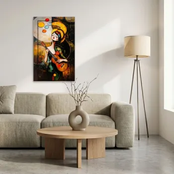 Tablou decorativ, Melos, MDF, Dimensiuni: 40 x 68 cm, Multicolor imagine