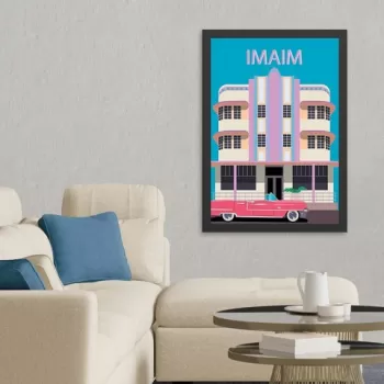 Tablou decorativ, Miami 2 (55 x 75), MDF , Polistiren, Multicolor imagine