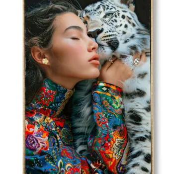 Tablou decorativ Moira -A, Mauro Ferretti, 52x102 cm, lemn de pin/canvas pictat si lacuit, multicolor imagine