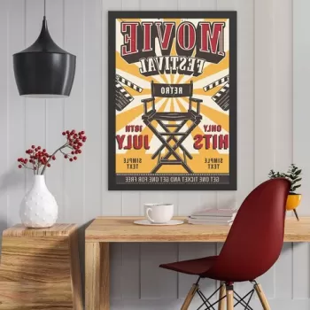 Tablou decorativ, Movie Festival (55 x 75), MDF , Polistiren, Multicolor imagine