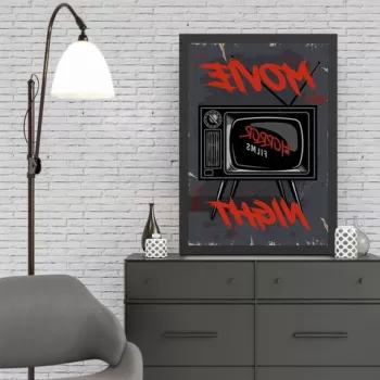 Tablou decorativ, Movie Night 2 (40 x 55), MDF , Polistiren, Multicolor imagine