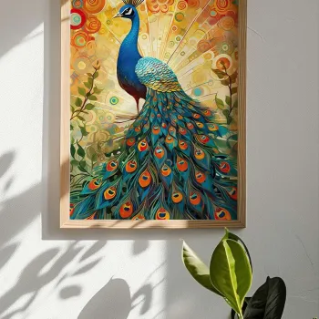 Tablou decorativ, Mscartmdl25, LEMN SOLID, MDF, Multicolor imagine