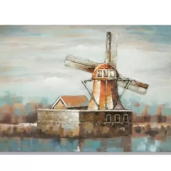 Tablou decorativ Mulino -A, Mauro Ferretti, 120x80 cm, canvas pictat manual, multicolor imagine