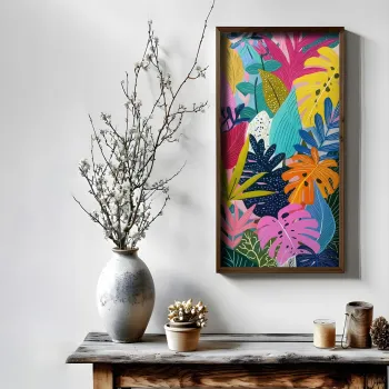 Tablou decorativ, MUS007, MDF, Lemn masiv, Multicolor imagine