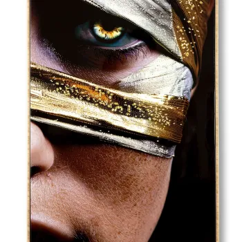 Tablou decorativ Nairobi -A, Mauro Ferretti, 52x102 cm, lemn de pin/canvas pictat si lacuit, multicolor imagine