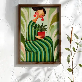 Tablou decorativ, NAL005-70, MDF, Lemn masiv, Multicolor imagine
